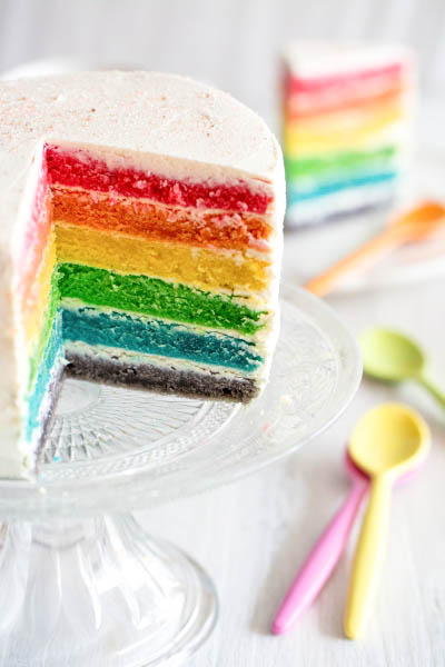 Recette De Rainbow Cake Ou Gateau Arc En Ciel Sans Oeufs